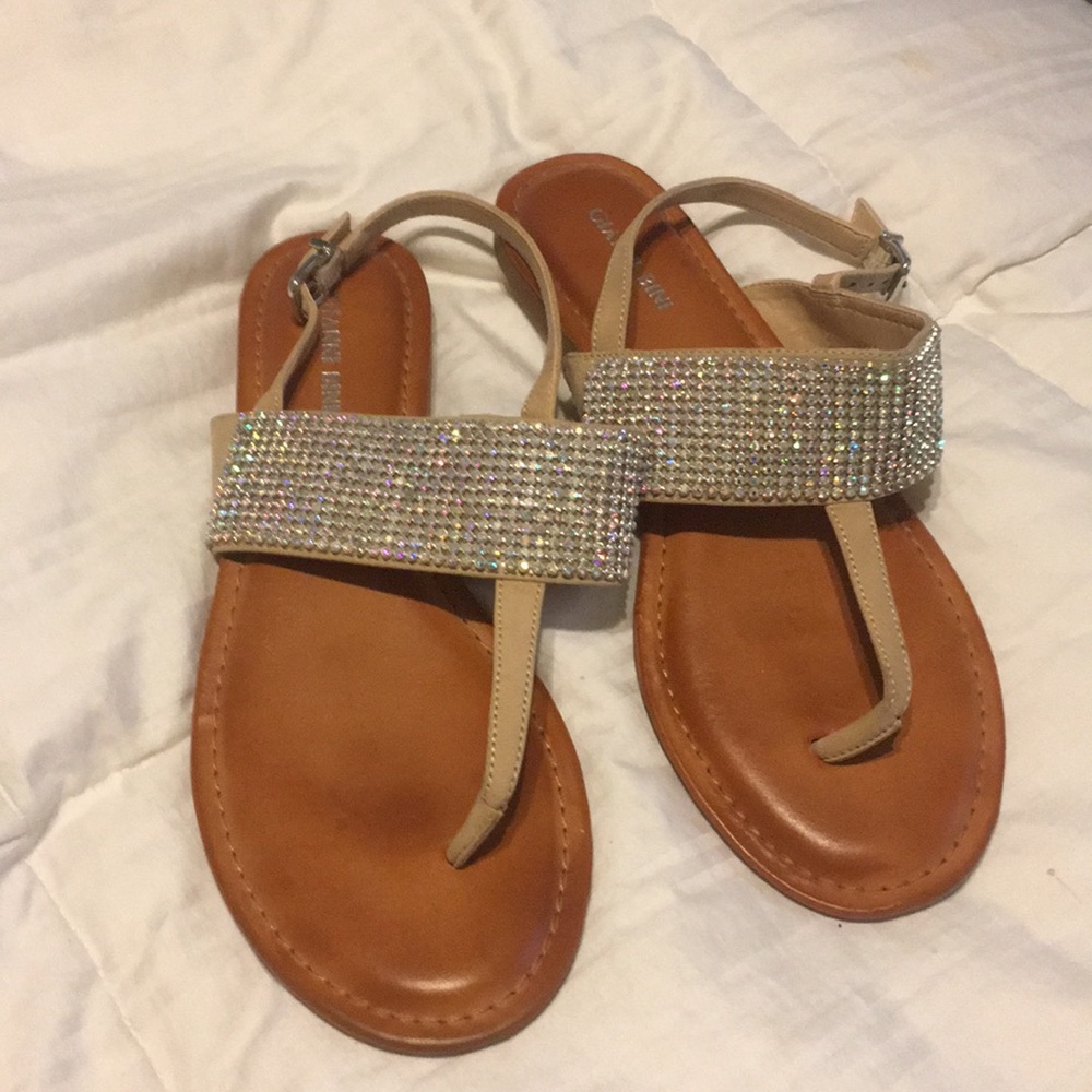 Gianni Bini Rhinestone strappy sandals